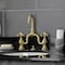 Kingston Brass Bridge Bathroom Faucet with Brass Pop-Up, Brushed Brass KS7997TX - alternate 4